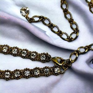 Rhinestone/GoldTone Chain Belt/Necklace.  Good condition.